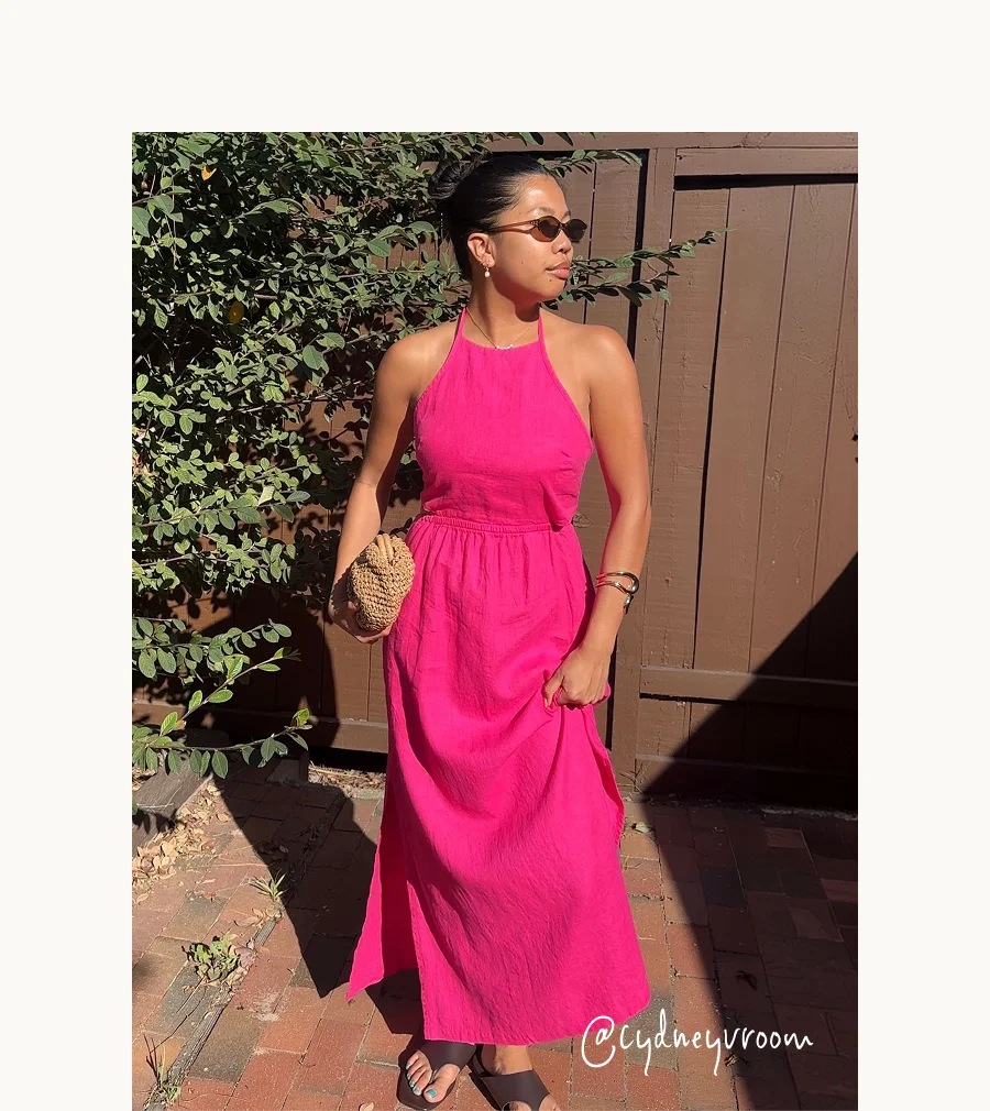 SoftWash Linen Halter Dress