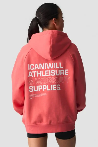 Image of Everyday Hoodie Print Dark Pink Peach