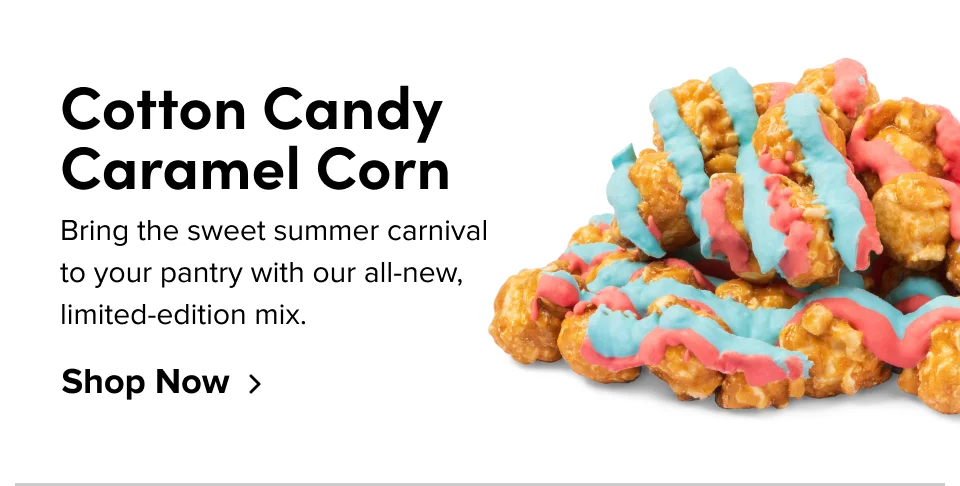 Cotton Candy Caramel Corn; Shop Now