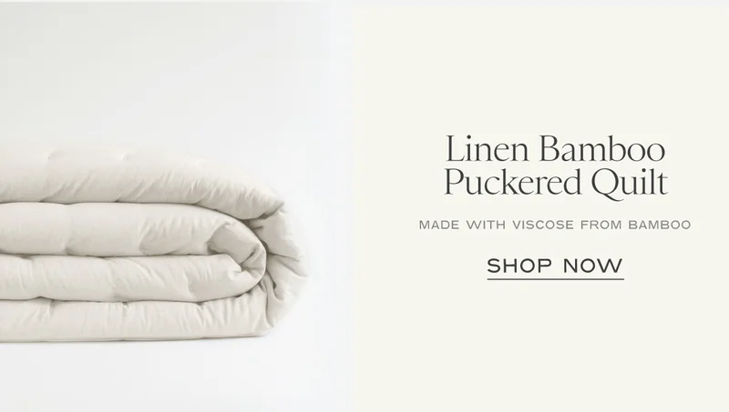 Shop The Linen Bamboo Puckered Quilt