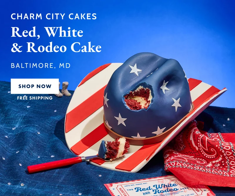 Duff's Red, White & Rodeo Cowboy Hat Cake Duff's Red, White & Rodeo Cowboy Hat Cake