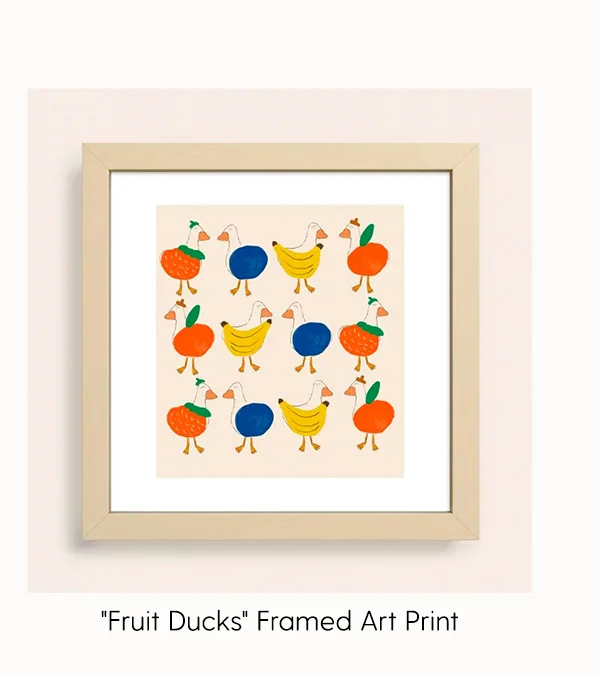 Fruit Ducks | Framed Art Print