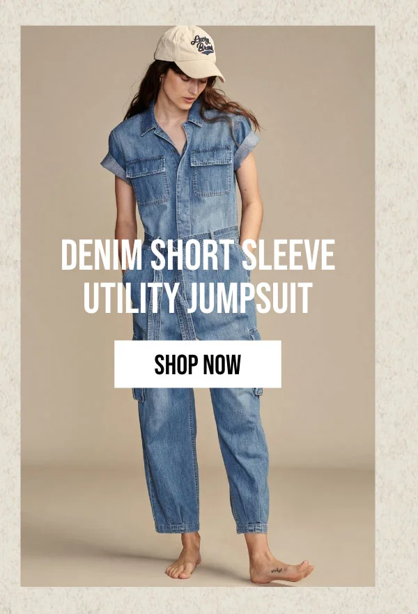DENIM SHORT SLEEVE | UTILITY JUMPSUIT | SHOP NOW