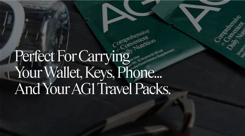 Perfect for carrying AG1 travel packs