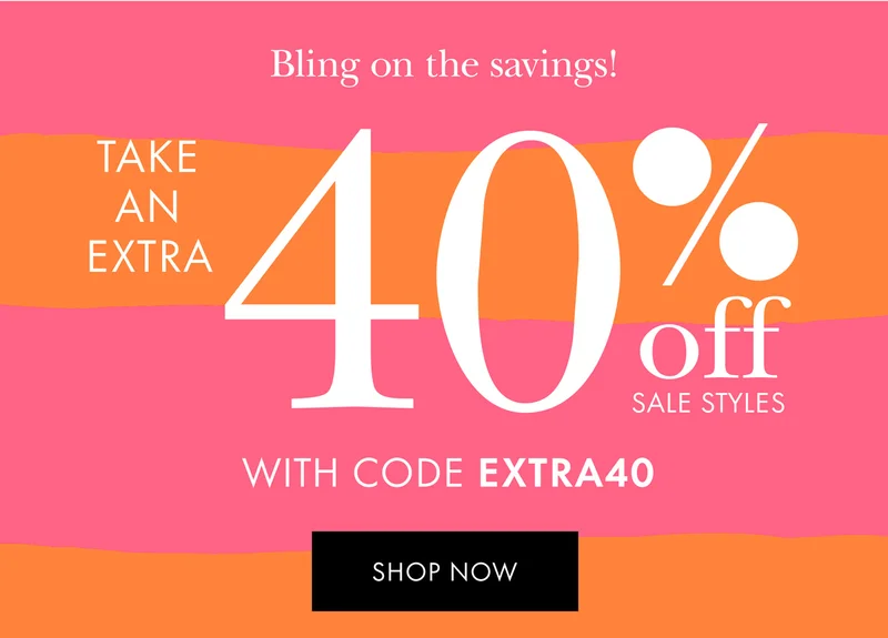 Take an extra 40% off sale styles with code EXTRA40