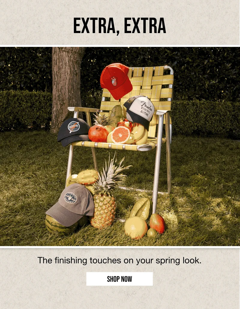 EXTRA, EXTRA | The finishing touches on your spring look. | SHOP NOW