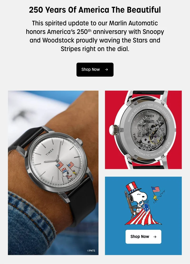 Shop Now (Marlin Automatic honors America's 250th Anniversary) - Timex