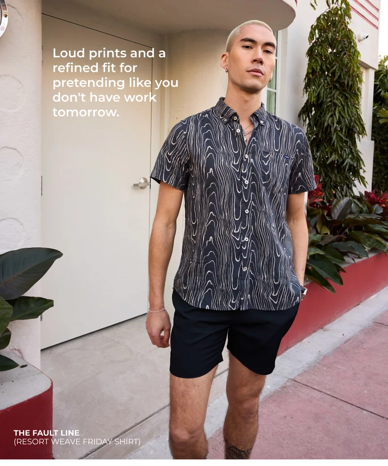 Resort Weave Friday Shirt: The Fault Line