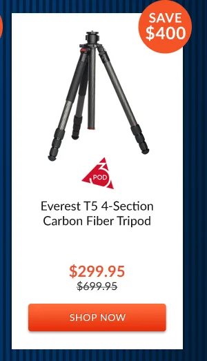 3Pod Everest T5 4-Section Carbon Fiber Tripod