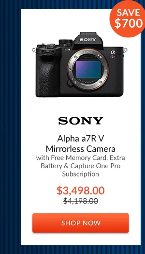 Sony Alpha a7R V Mirrorless Camera  with Free Memory Card, Extra Battery & Capture One Pro Subscription
