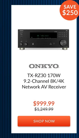Onkyo TX-RZ30 170W 9.2-Channel 8K/4K Network AV Receiver