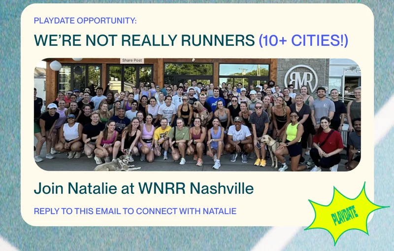 Playdate Opportunity:  WE’RE NOT REALLY RUNNERS