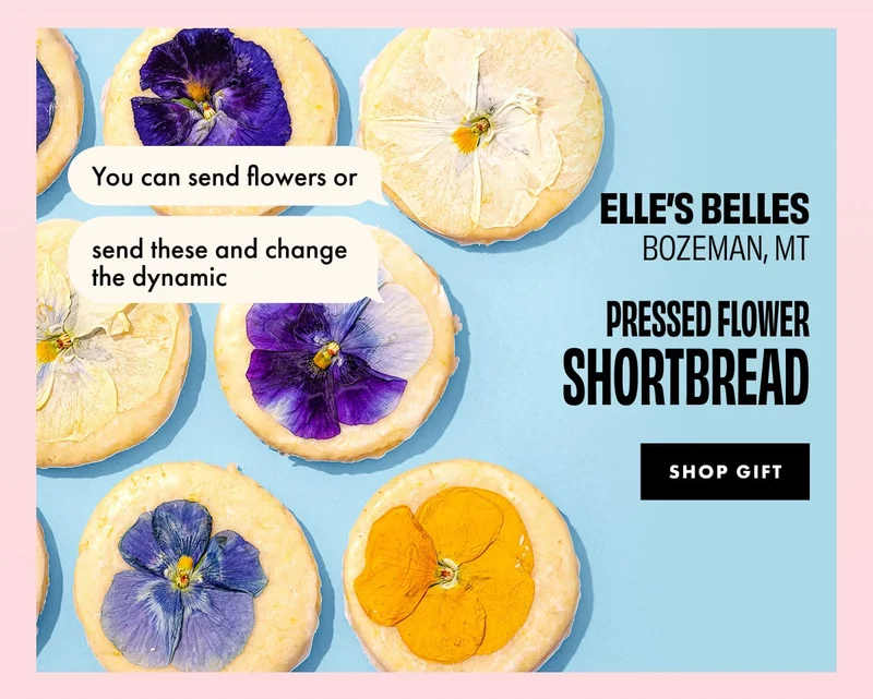 Elle's Belles Pressed Flower Shortbread Elle's Belles Pressed Flower Shortbread
