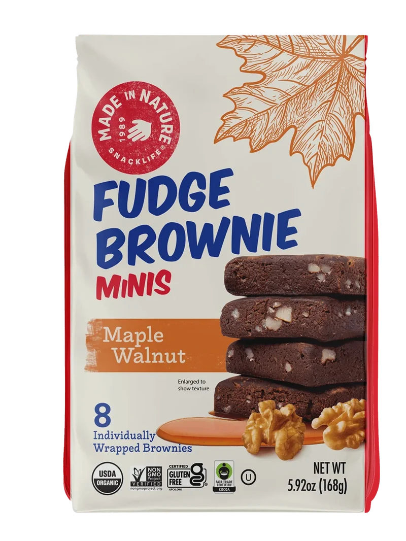 Image of Made in Nature Maple Walnut Fudge Brownie Minis