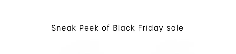 sneak peek of black friday sale