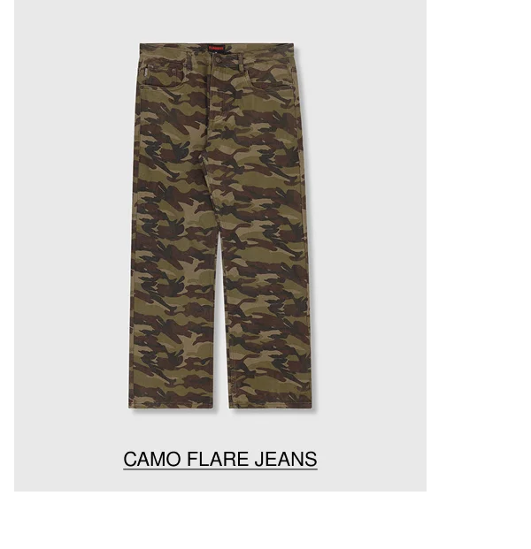CAMO FLARE JEANS