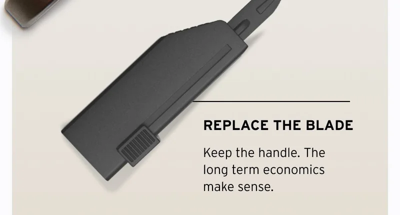 REPLACE THE BLADE. Keep the handle. The long term economics make sense.