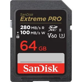 SanDisk 64GB Extreme PRO UHS-II V60 SDXC Memory Card
