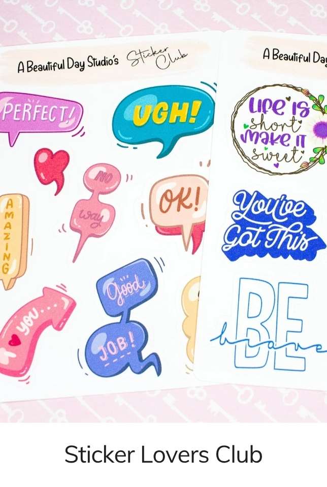 Sticker Club A Beautiful Day Studio
