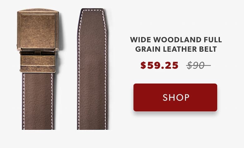 Wide Woodland Full Grain Leather Belt Wide Woodland Full Grain Leather Belt