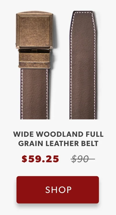 Wide Woodland Full Grain Leather Belt