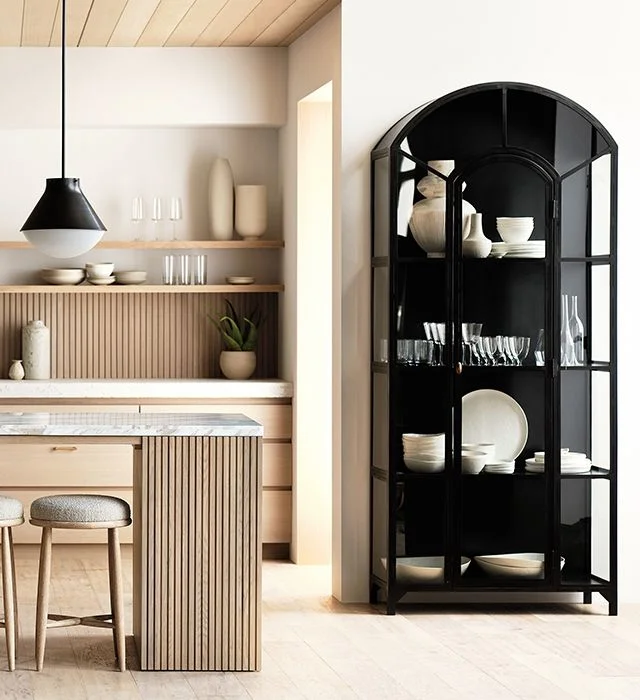 ventana glass storage cabinet