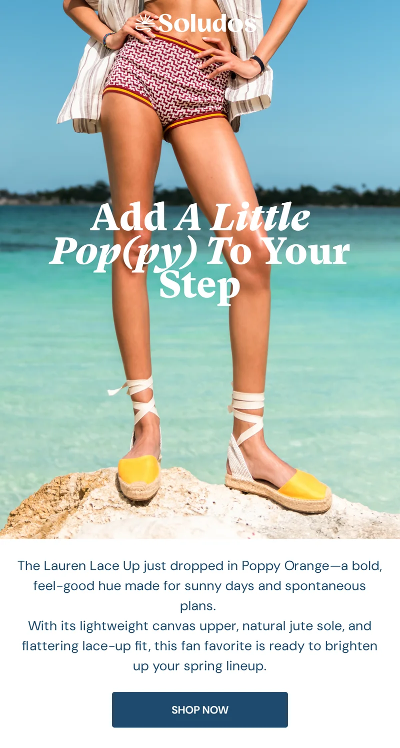 Add a little Pop(py) to your step. Shop now