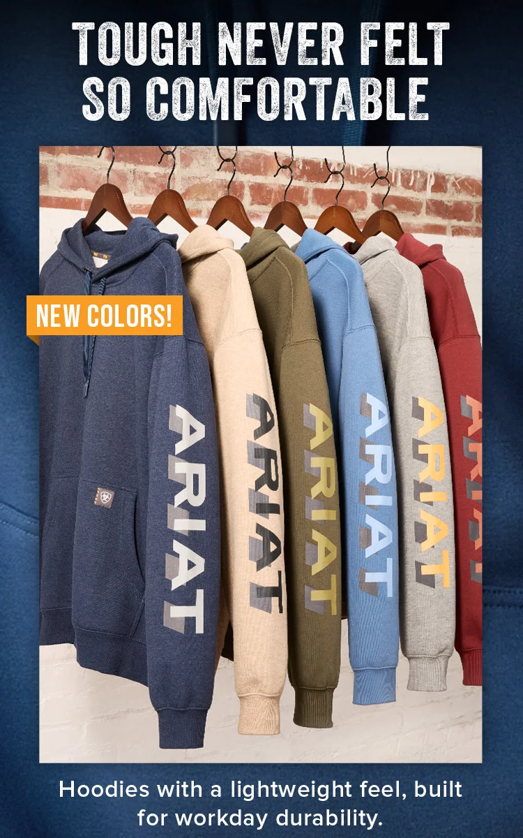 TOUGH NEVER FELT SO COMFORTABLE. NEW COLORS! Hoodies with a lightweight feel, built for workday durability.