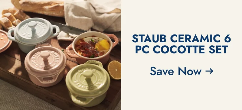 Staub Ceramic 6 pc cocotte set
