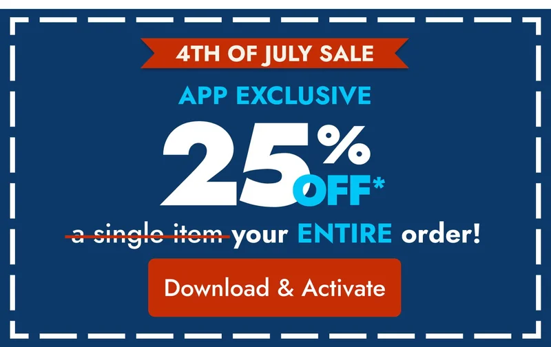 25% off order only in app!