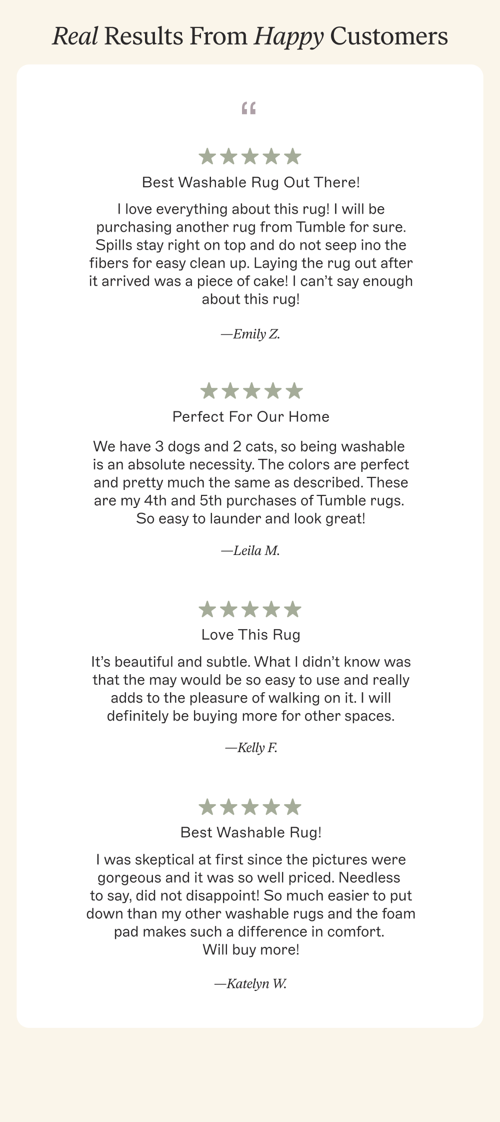 Real Results From Happy Customers