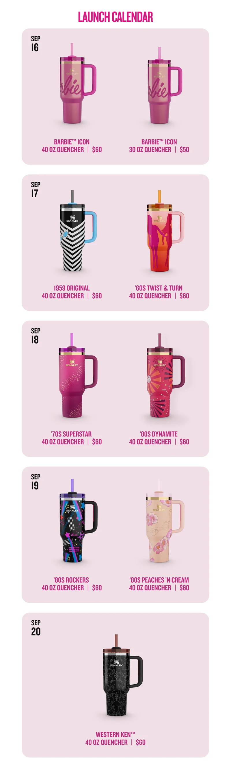 Launch Calendar