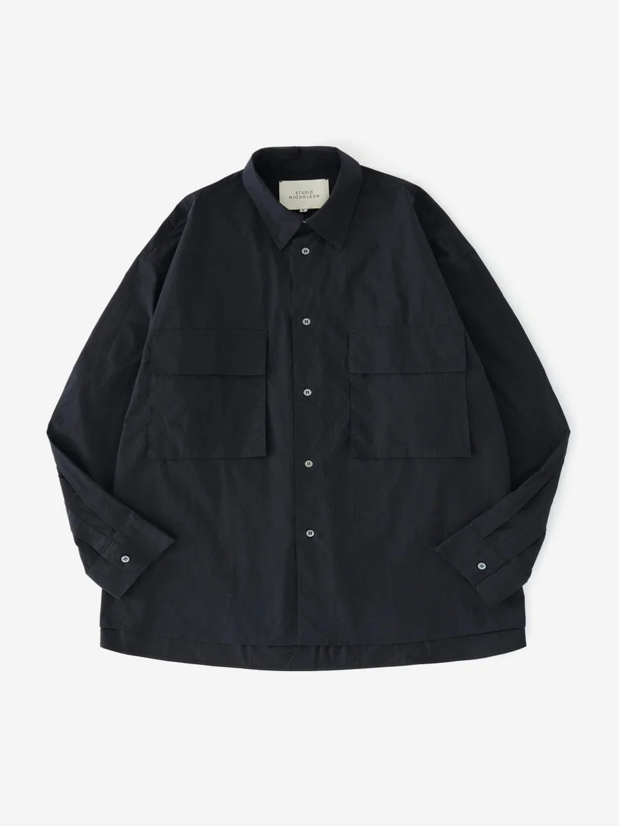 Image of Studio Nicholson Frame Shirt - Black Ink