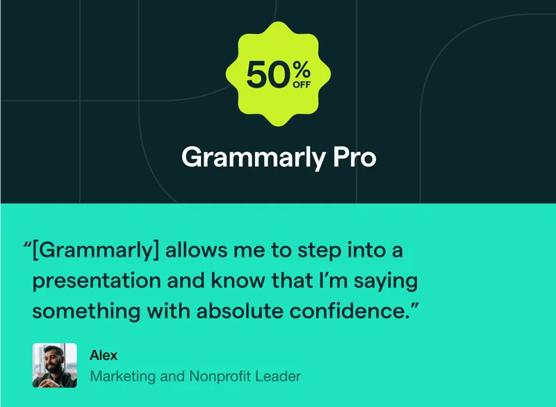 50% OFF Grammarly Pro