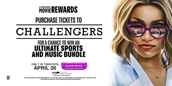 PURCHASE TICKETS TO CHALLENGERS FOR A CHANCE TO WIN AN ULTIMATE SPORTS AND MUSIC BUNDLE | LEARN MORE >