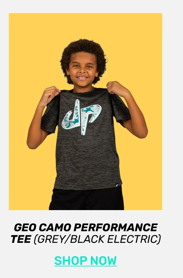 Geo Camo Performance Tee (Grey/Black Electric)