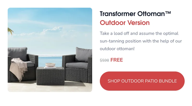 Transformer Ottoman (Outdoor)