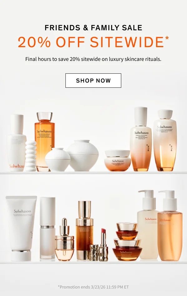 Friends and Family: 20% Off Sitewide