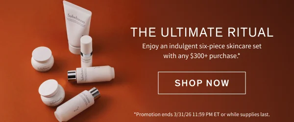 6-piece skincare set with $300+ orders