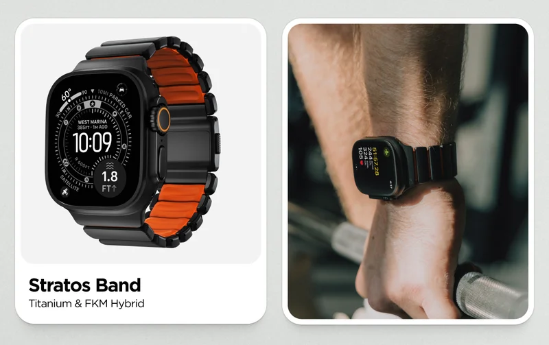 Stratos Band. Titanium & FKM Hybrid.