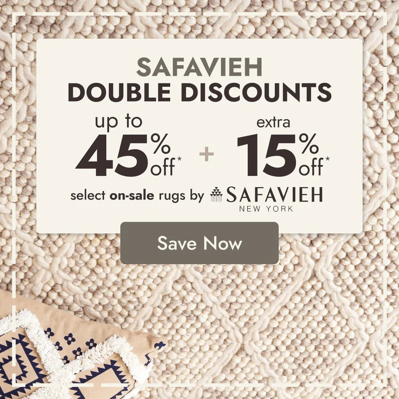 Extra 15% off select Safavieh rugs