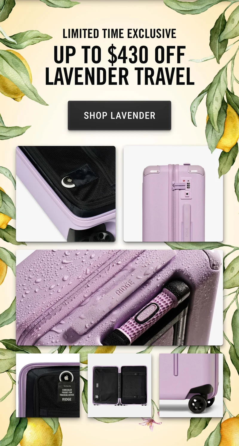 Limited Time | Up to $430 OFF Lavender Travel