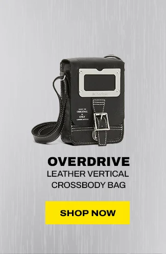 Overdrive Leather Vertical Crossbody Bag