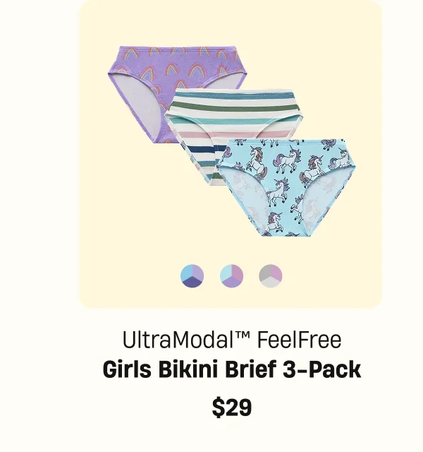 Girls Bikini Brief 3-Pack