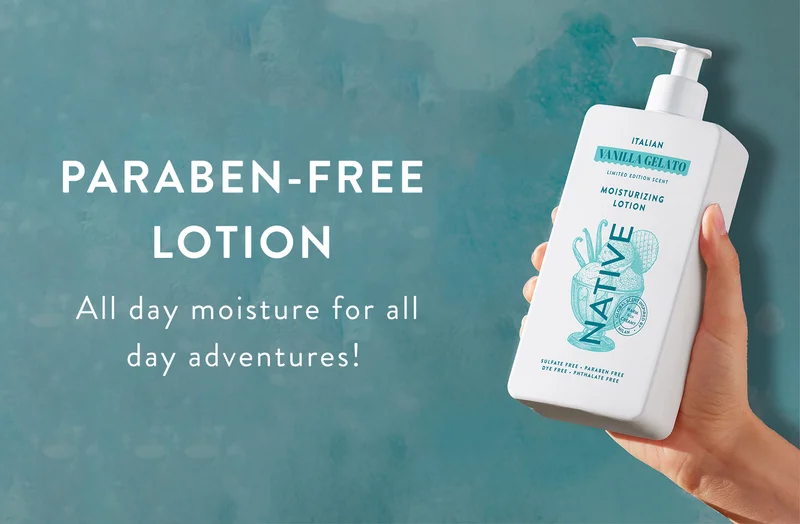 Paraben free lotion. All day moisture for all day adventures!