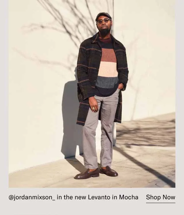@jordanmixson_ in the new Levanto in Mocha Shop Now