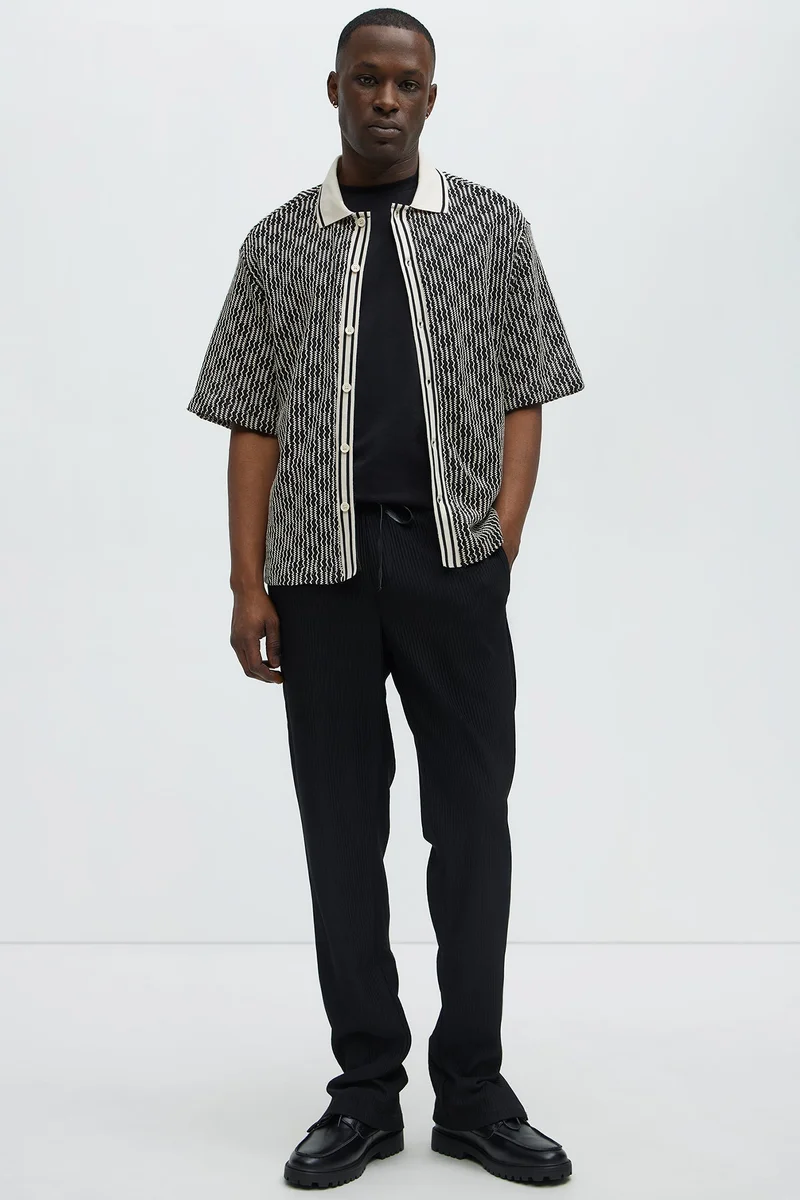 Image of Show Up Slim Slit Pants - Black