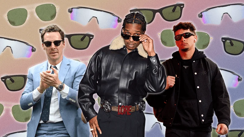 Image may contain: Benedict Cumberbatch, A$AP Rocky, Patrick Mahomes, Clothing, Coat, Jacket, Accessories, and Sunglasses