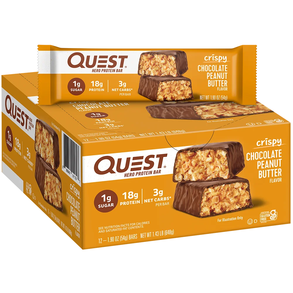 Image of Chocolate Peanut Butter Crispy Hero Protein Bars