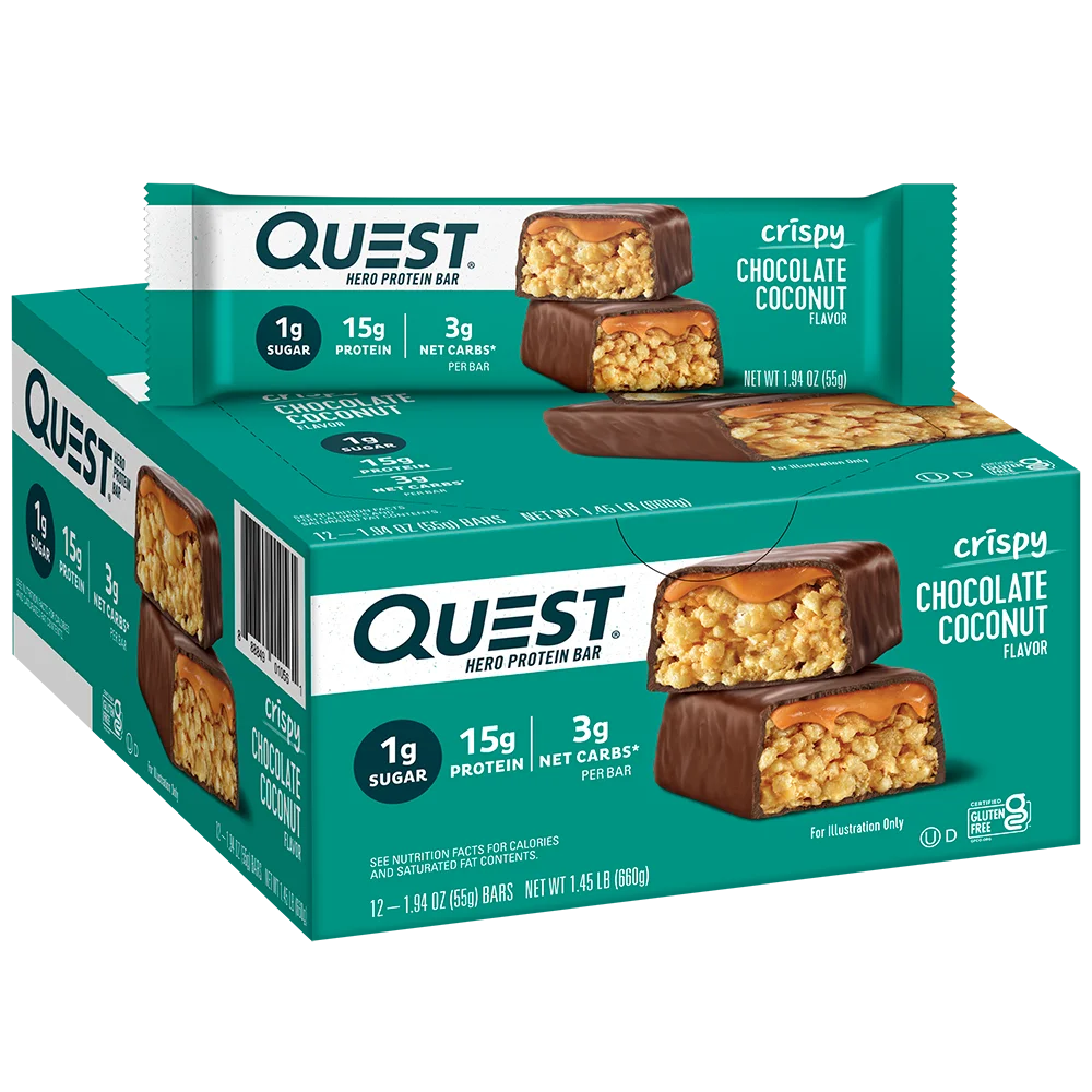 Image of Chocolate Coconut Crispy Hero Protein Bars